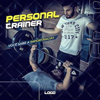 Flyer academia personal trainer feed