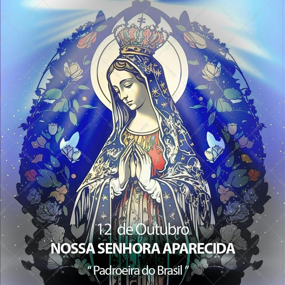 Imagem Nossa Senhora Aparecida 12 Outubro PSD Editável