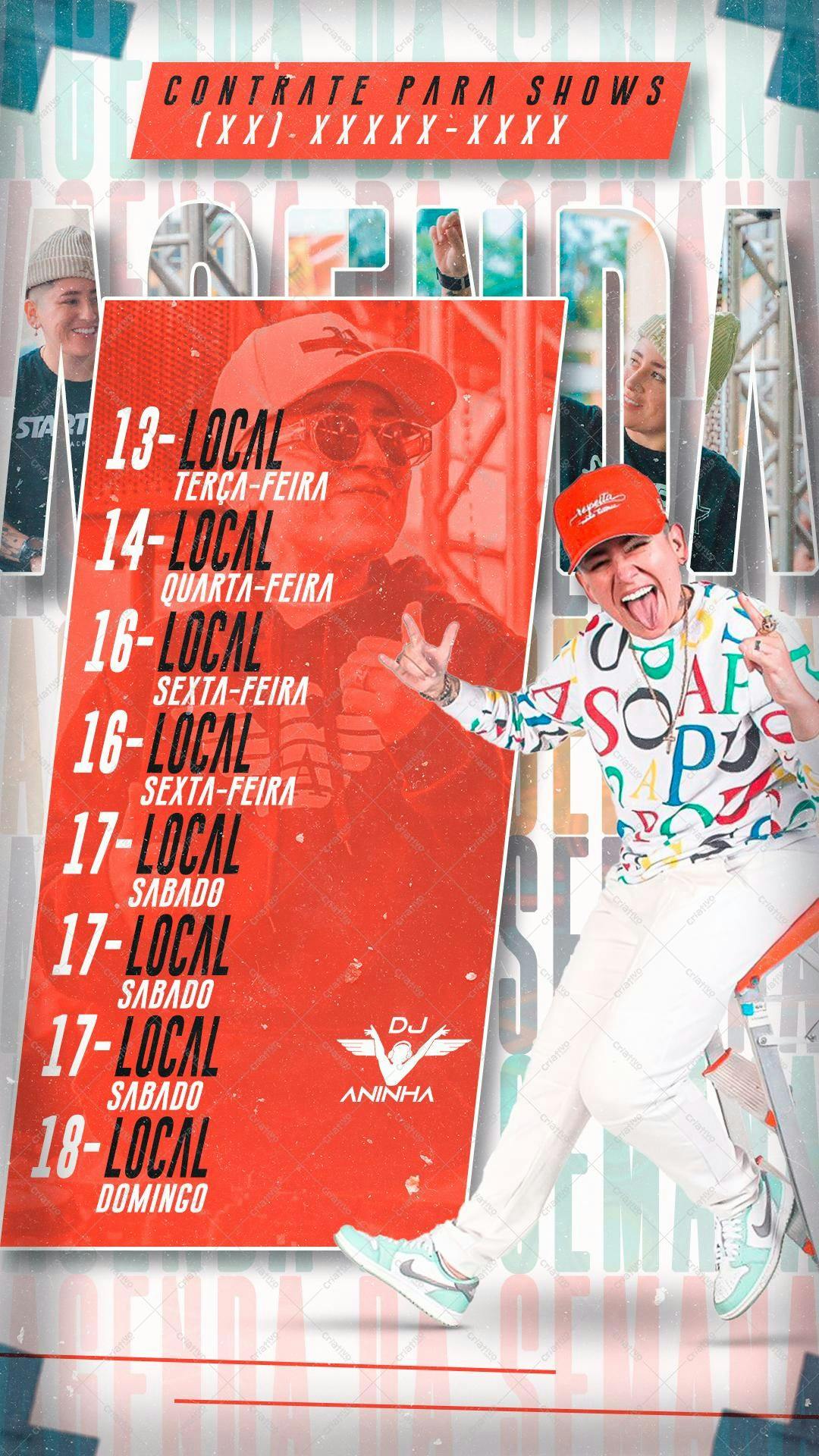 Flyer para Shows de DJ Aninha PSD Editável