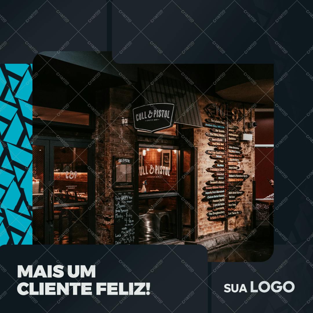 Post para Redes Sociais Restaurante PSD Editável