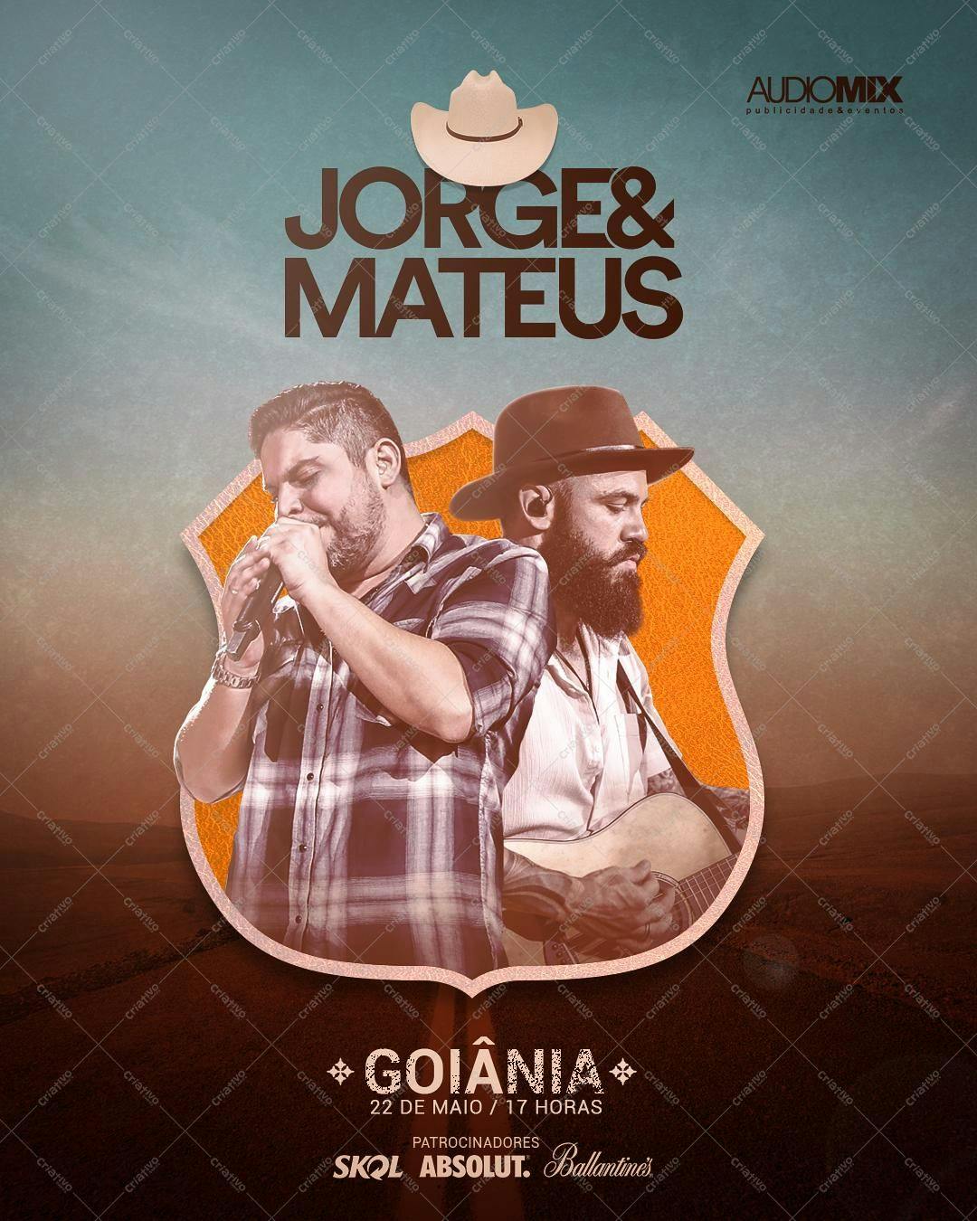 Flyer para Show Jorge & Mateus Goiânia PSD Editável
