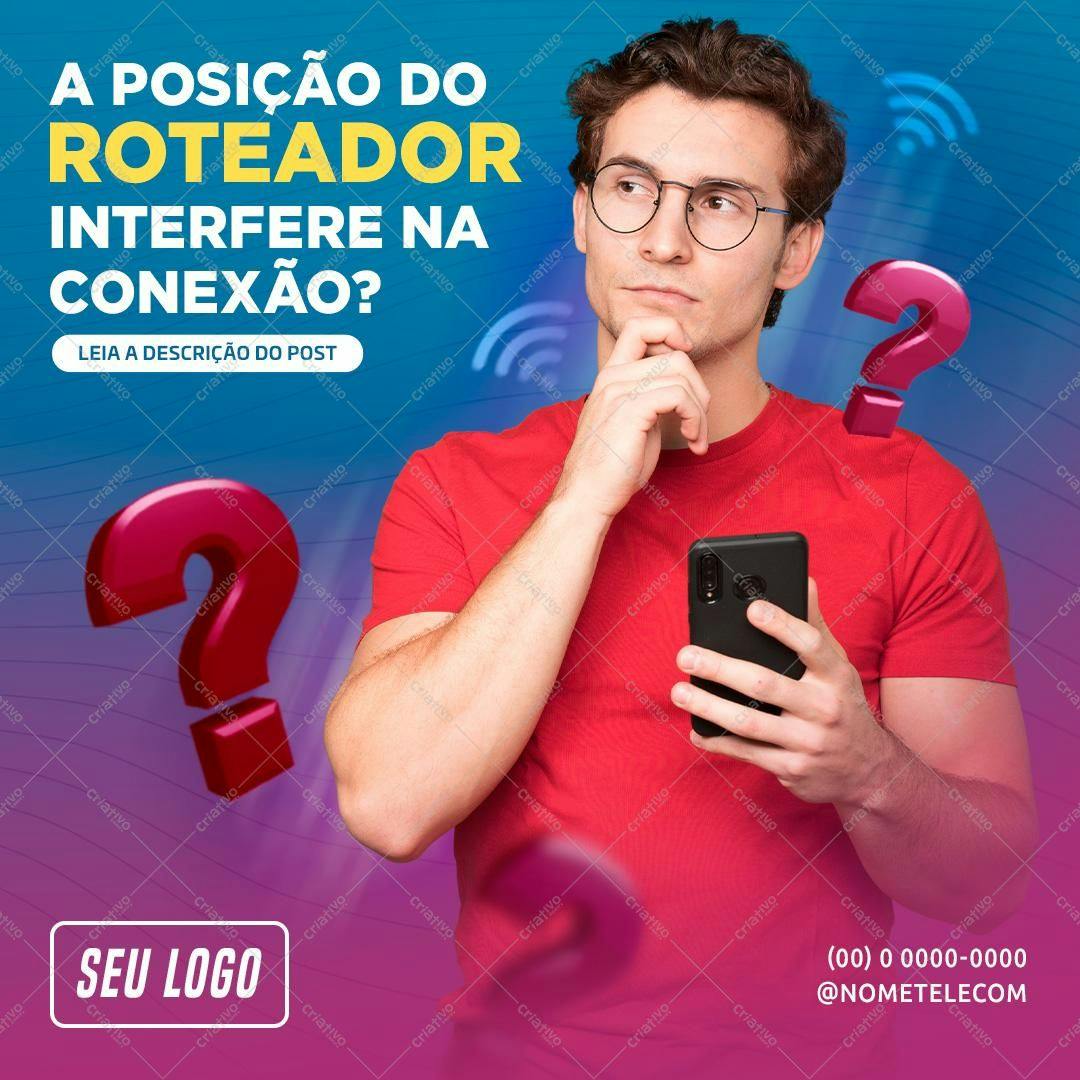 Banner para Redes Sociais sobre Internet PSD Editável