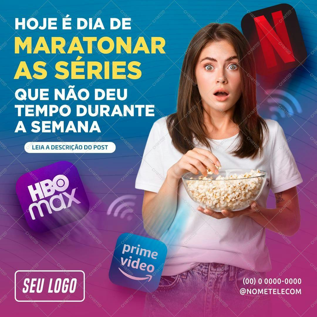 Banner para Maratonar Séries PSD Editável