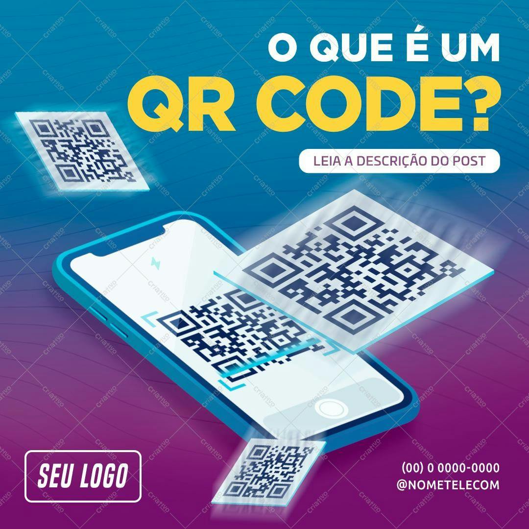 Banner para Redes Sociais com QR Code PSD Editável