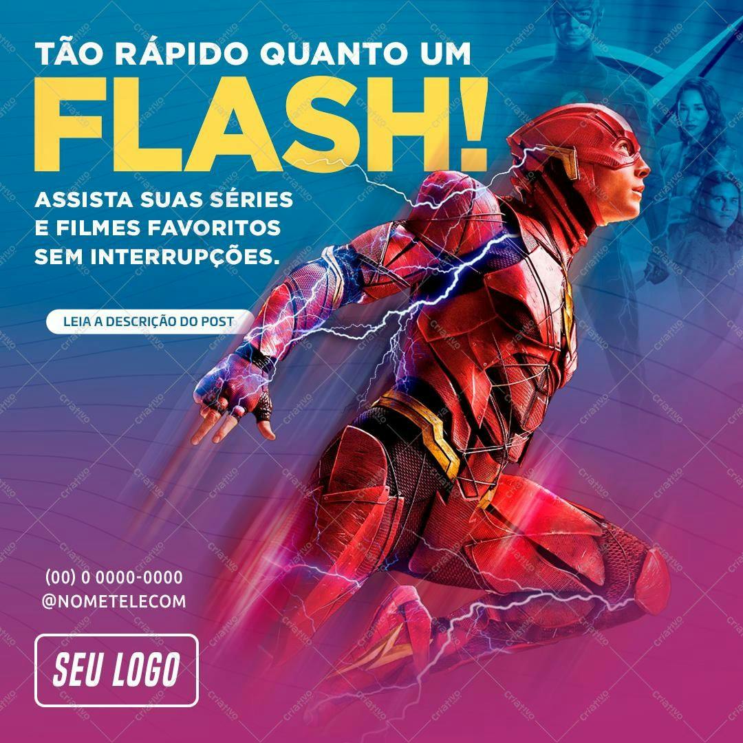 Template de Post para Redes Sociais com o Flash PSD Editável