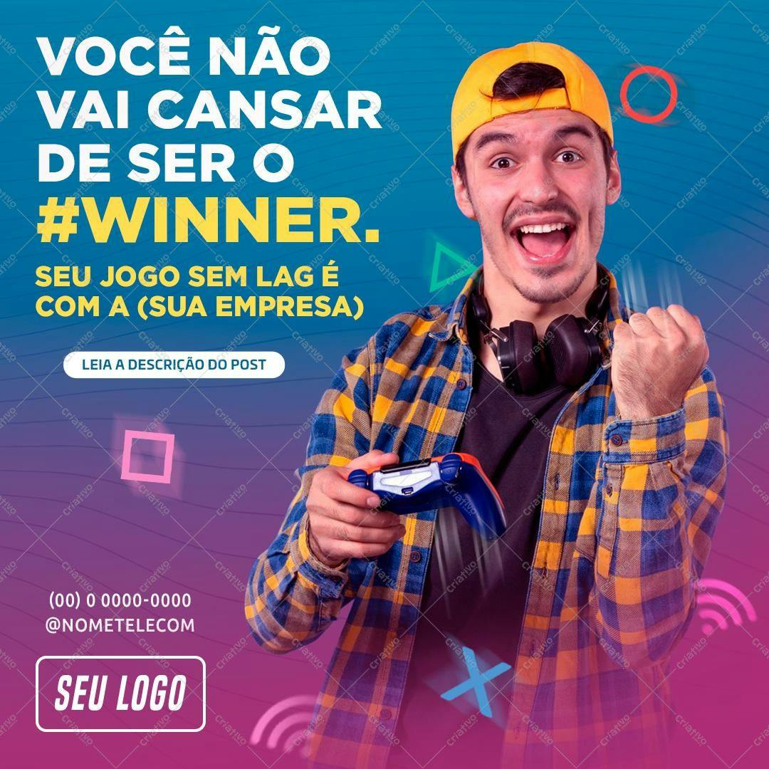 Banner Gamer para Redes Sociais PSD Editável