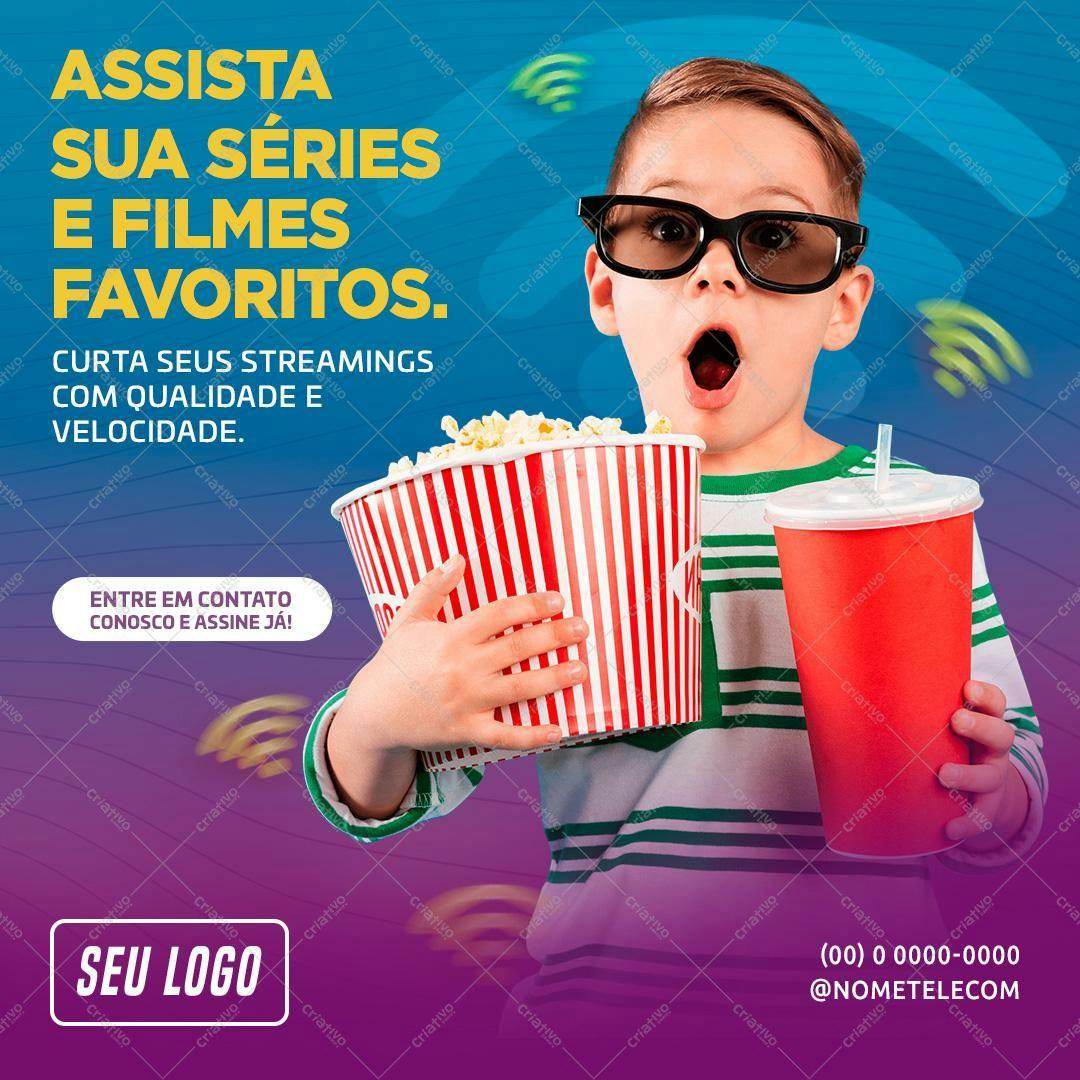 Banner para Propaganda de Streaming PSD Editável