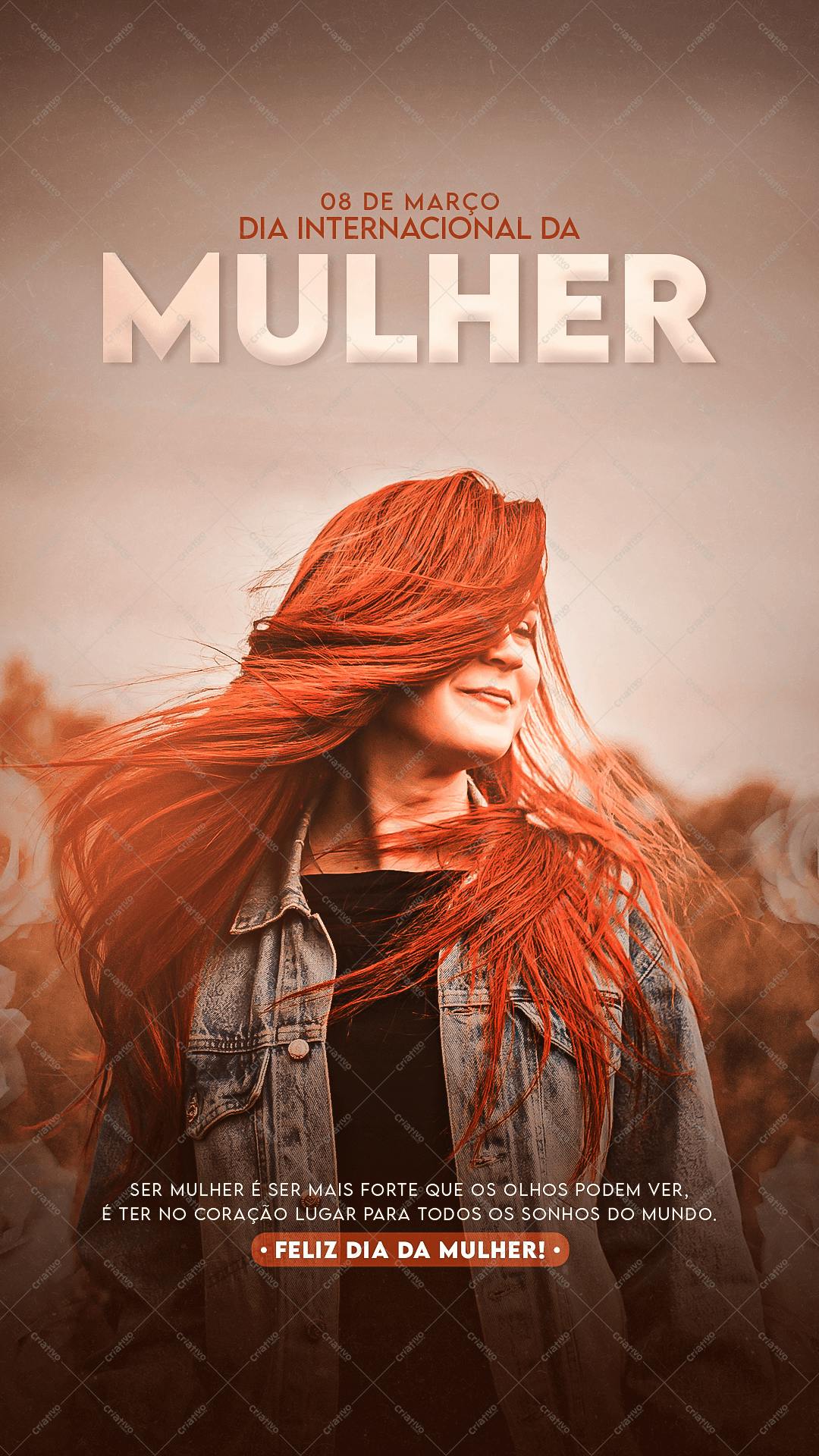 Post para o Dia Internacional da Mulher PSD Editável