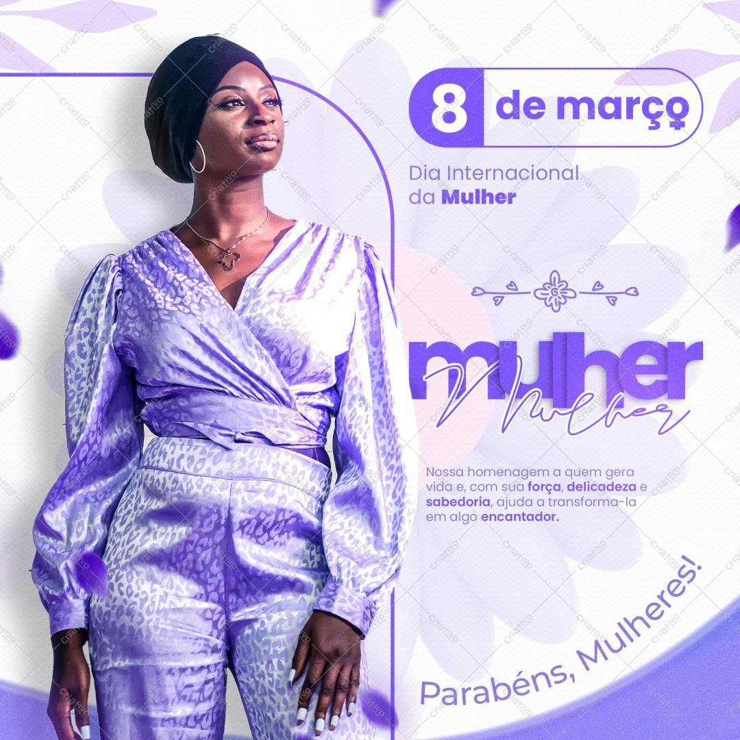 Flyer para o Dia Internacional da Mulher PSD Editável