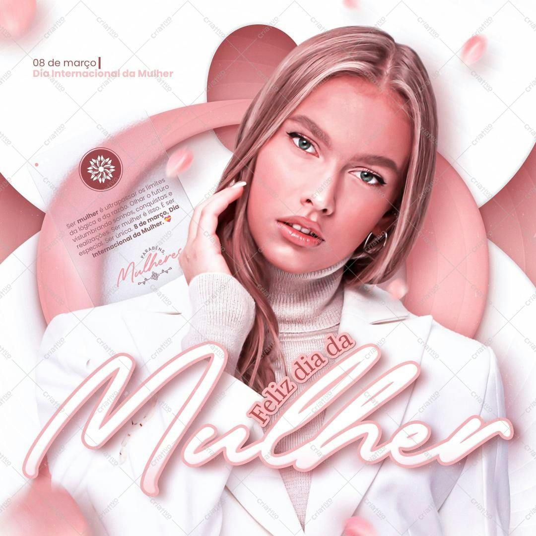Flyer para o Dia Internacional da Mulher PSD Editável