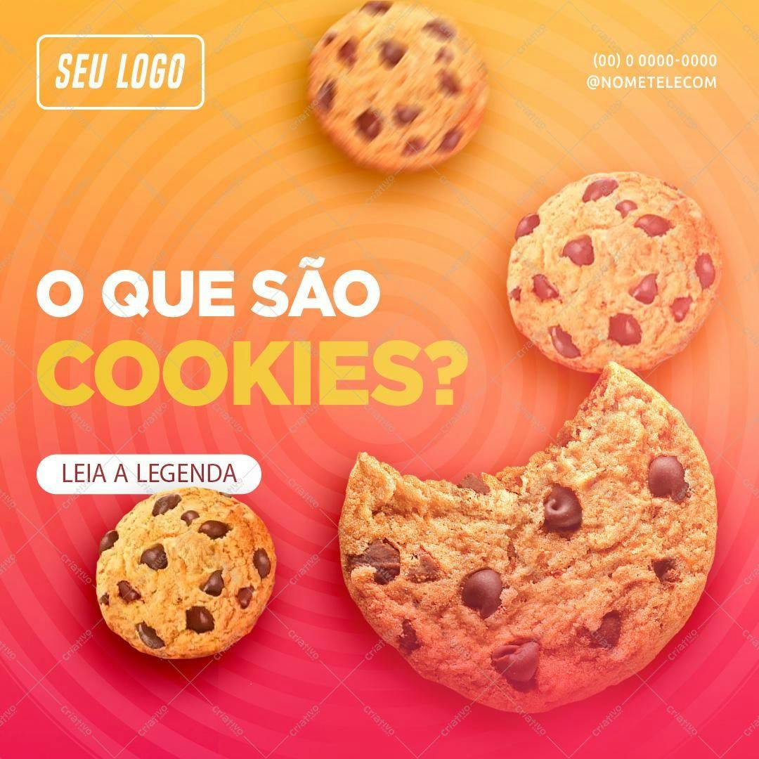 Post para Redes Sociais Dia do Cookie PSD Editável