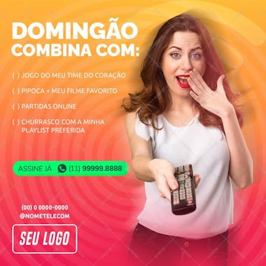 Domingão combina com: feed