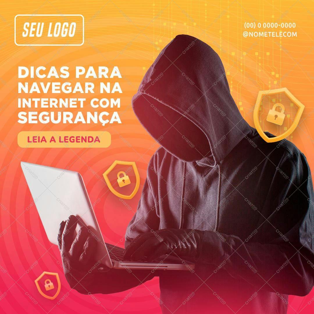 Banner para Segurança na Internet PSD Editável