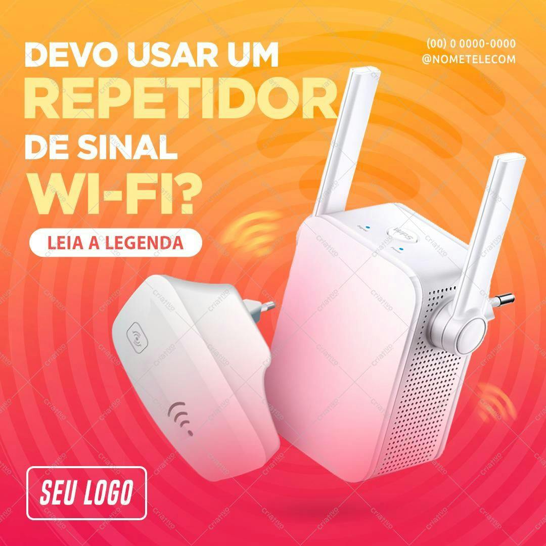 Banner para Propaganda de Repetidor Wi-Fi PSD Editável