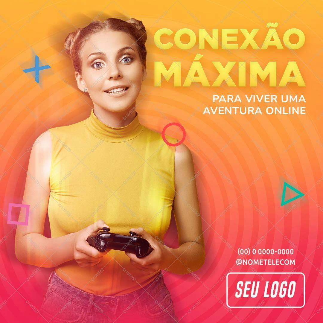 Banner para Redes Sociais Conexão Máxima PSD Editável