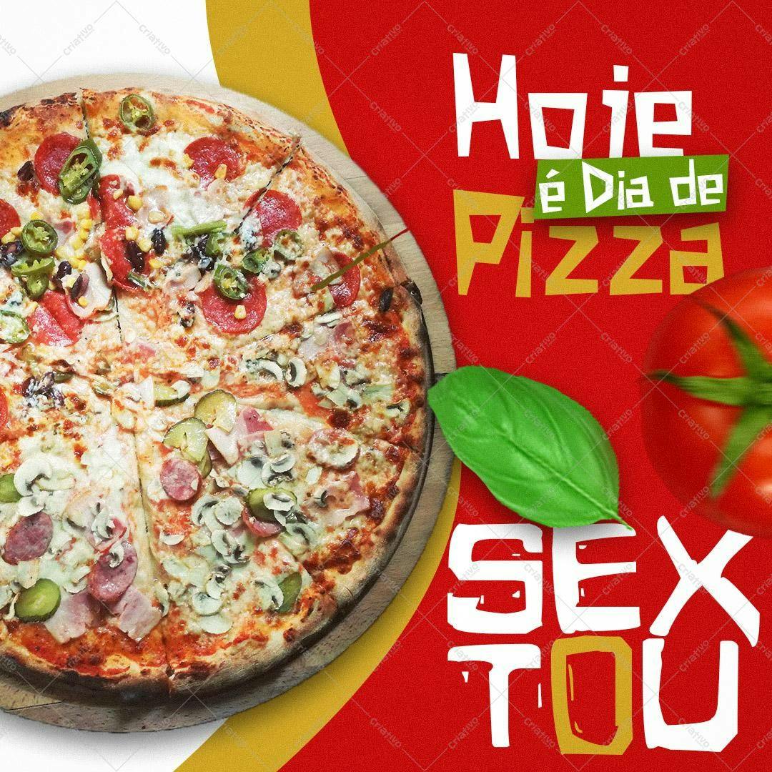 Post para Redes Sociais Dia da Pizza PSD Editável