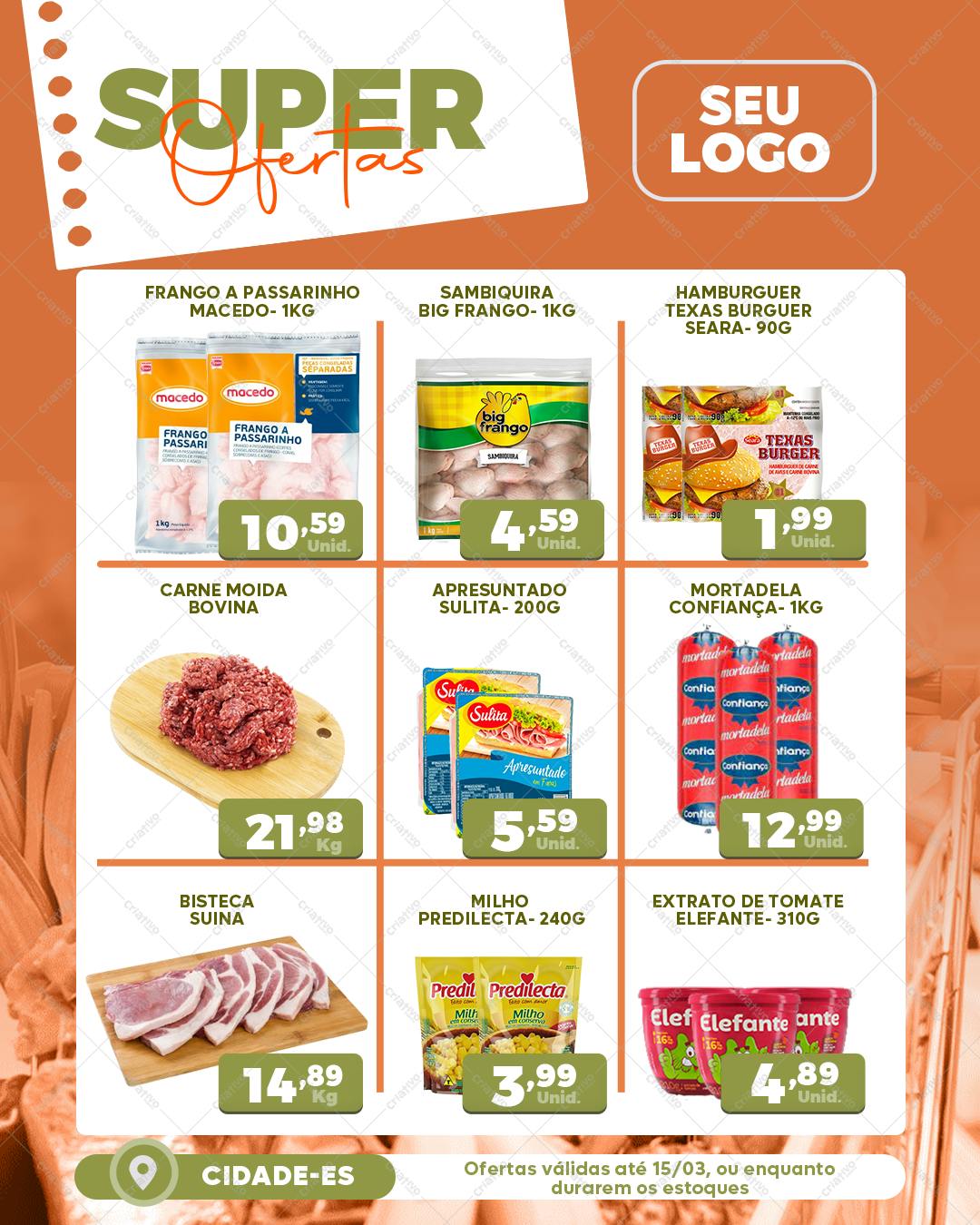 Oferta de Supermercado PSD Editável