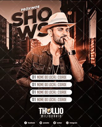 Flyer show thullio milionario