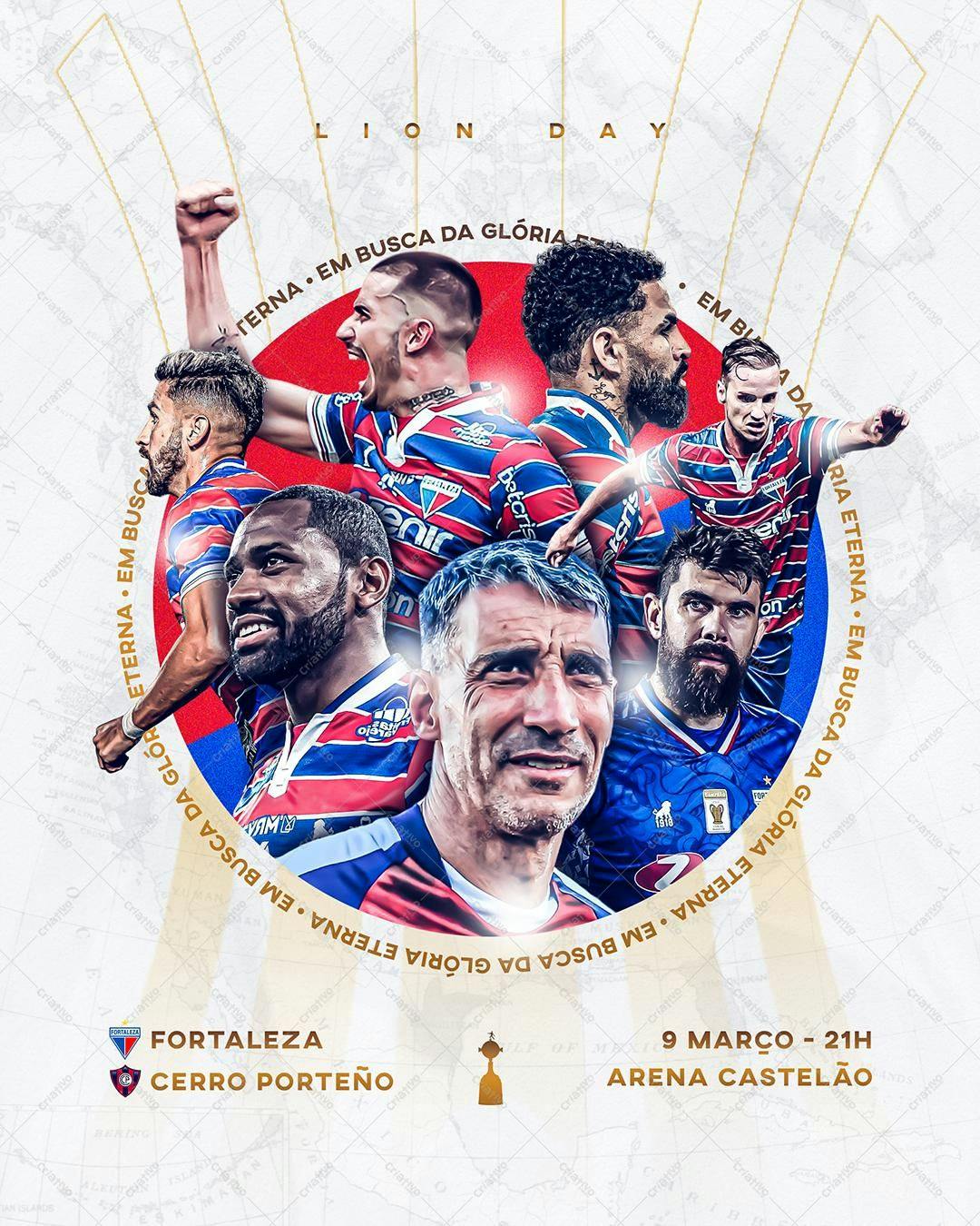 Poster para Jogo Fortaleza x Cerro Porteño PSD Editável