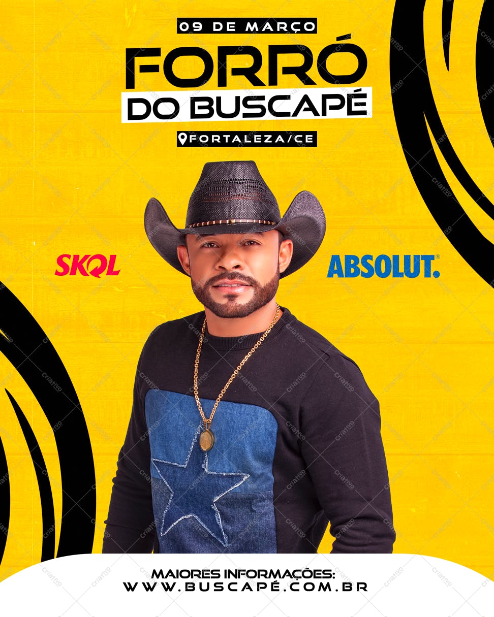 Flyer para Forró do Buscapé PSD Editável
