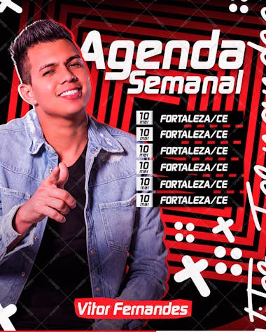 Agenda semanal vitor fernandes