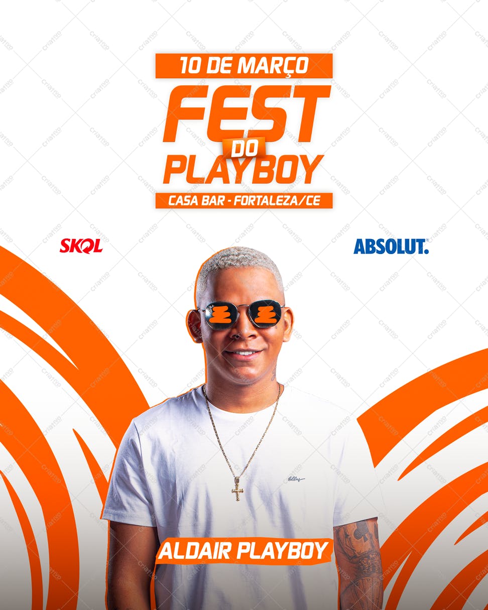 Flyer Festa do Playboy PSD Editável