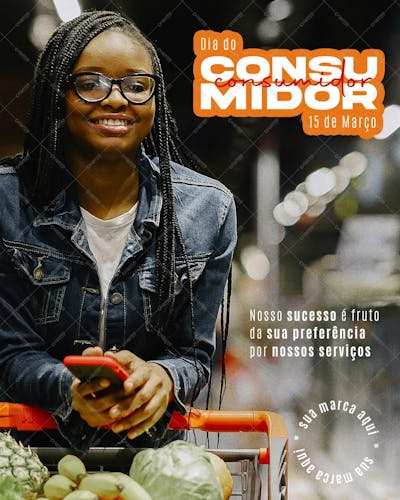 Dia Do Consumidor Feed , arte editável, imagens inclusas, PSD