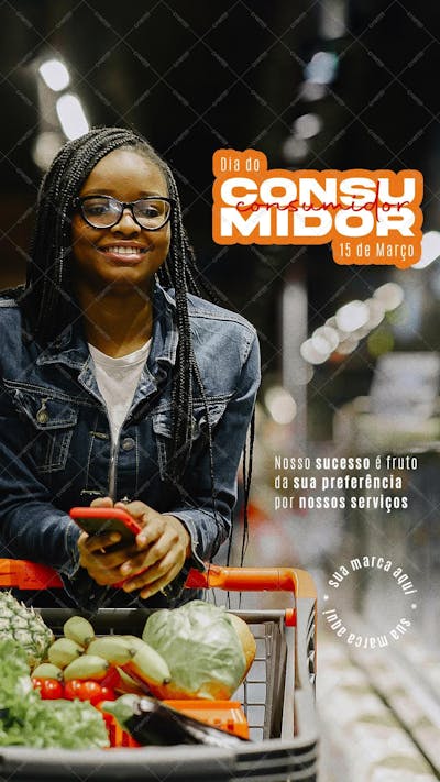 Dia Do Consumidor , arte editável, imagens inclusas, PSD