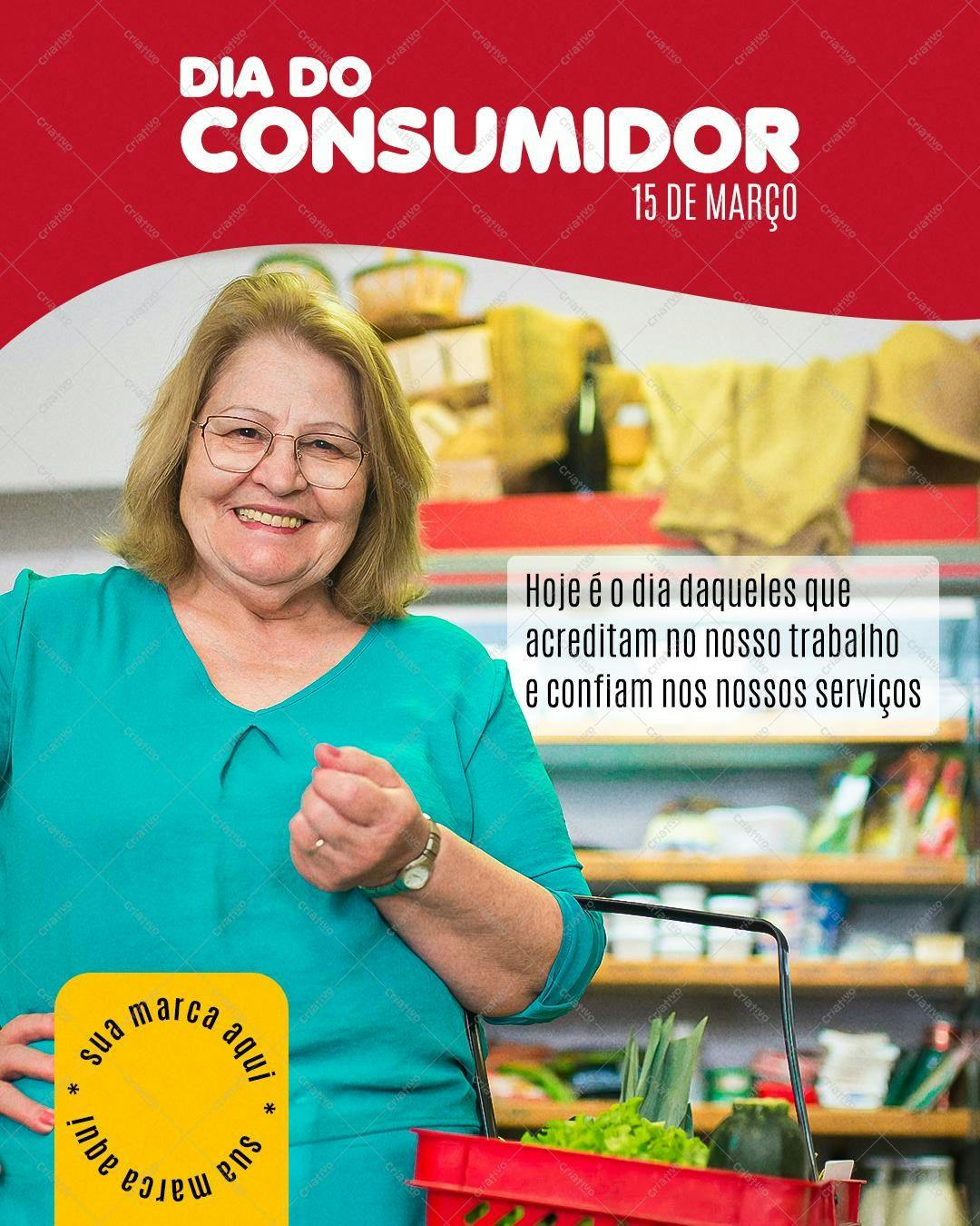 Post para Redes Sociais Dia do Consumidor PSD Editável