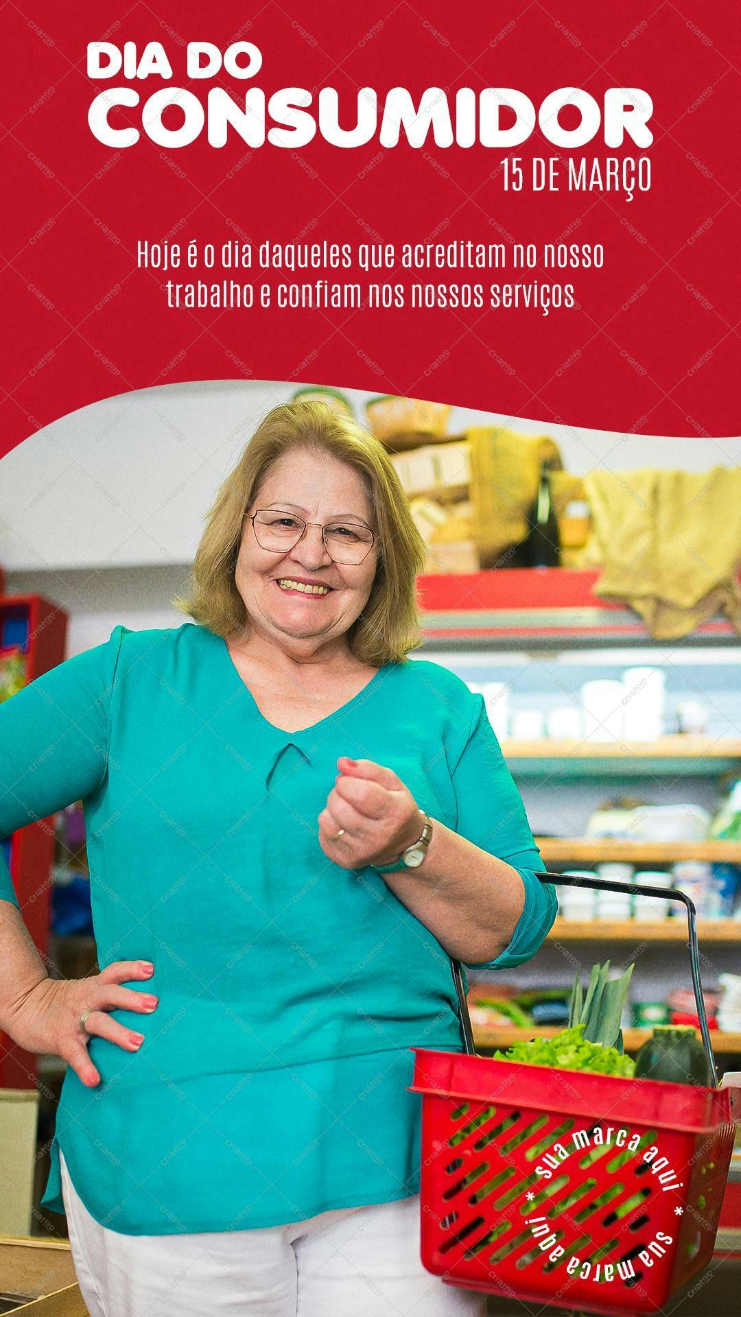Post para Redes Sociais Dia do Consumidor PSD Editável