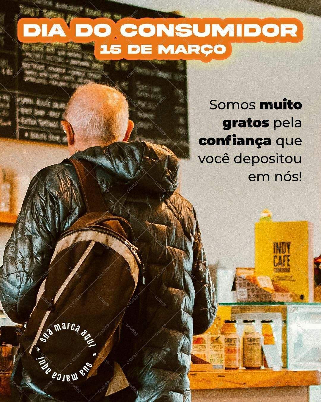 Post para Redes Sociais Dia do Consumidor PSD Editável