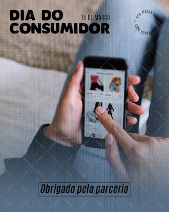 Dia do consumidor! obrigado pela parceria! , arte editável, imagens inclusas, psd