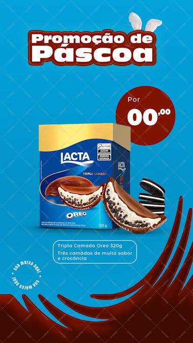 Promoção de páscoa lacta , arte editável, psd, chocolate