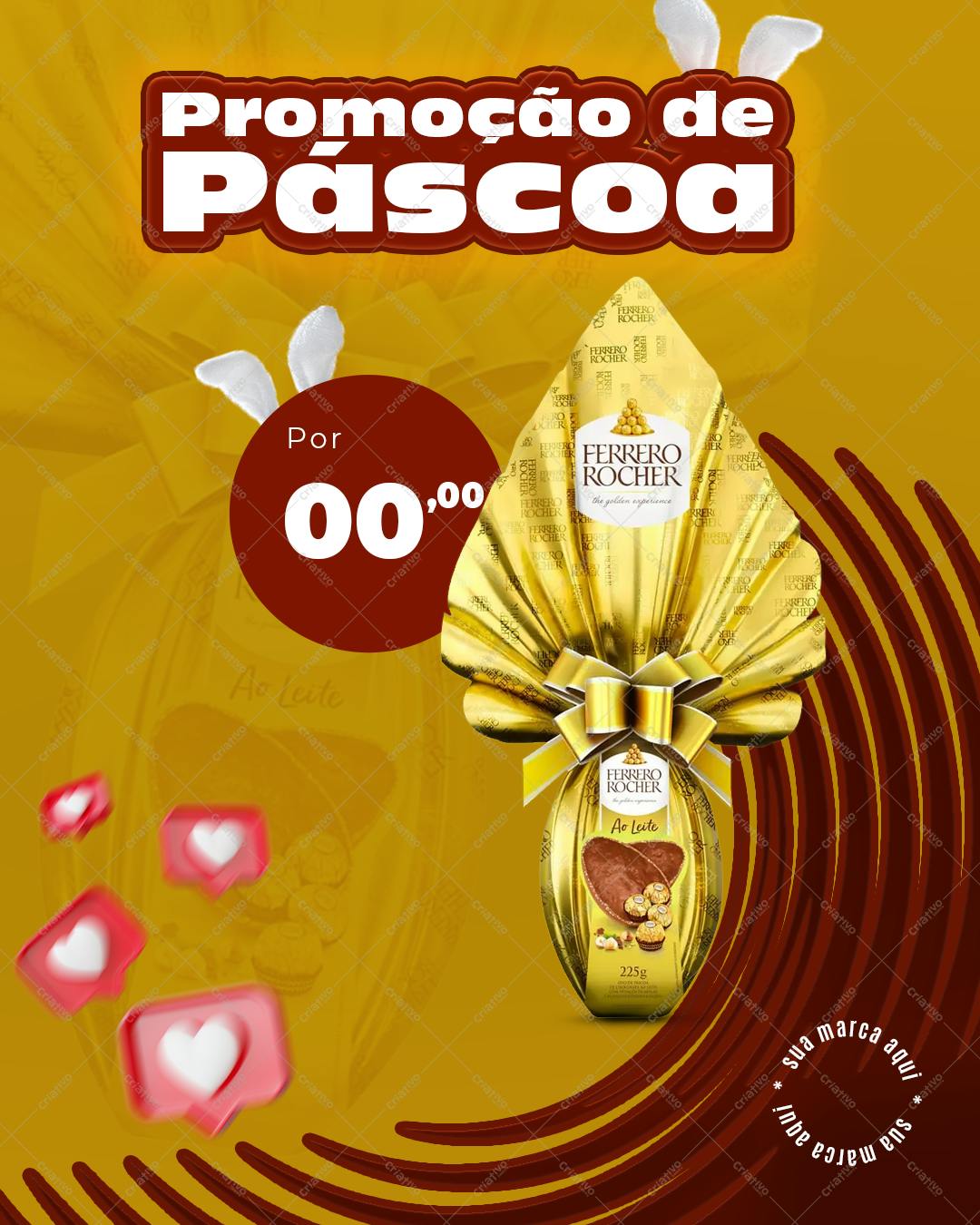 Banner para Promoção de Páscoa PSD Editável