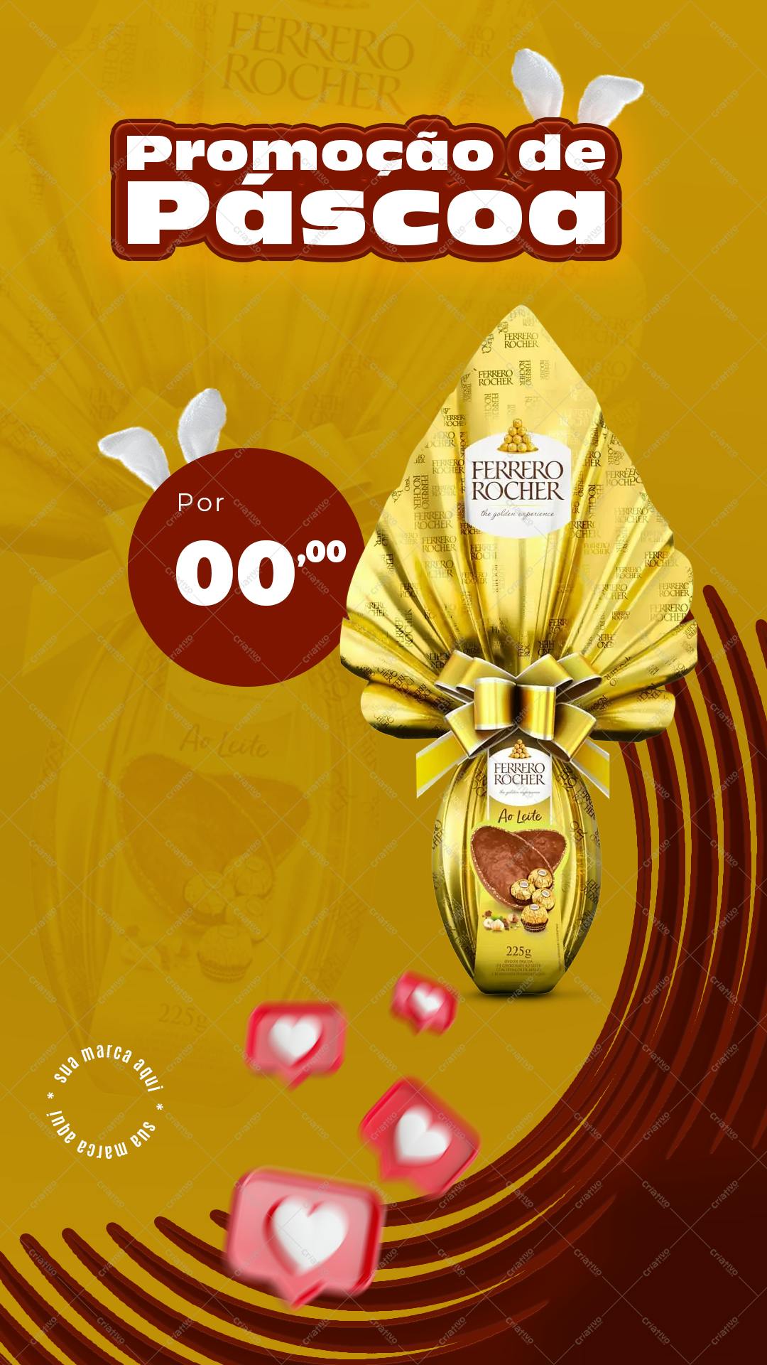 Banner Promoção Páscoa Ferreiro Rocher PSD Editável