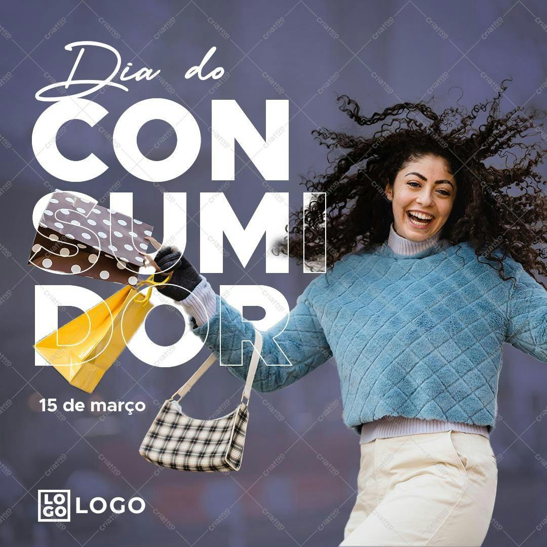Post para Redes Sociais Dia do Consumidor PSD Editável