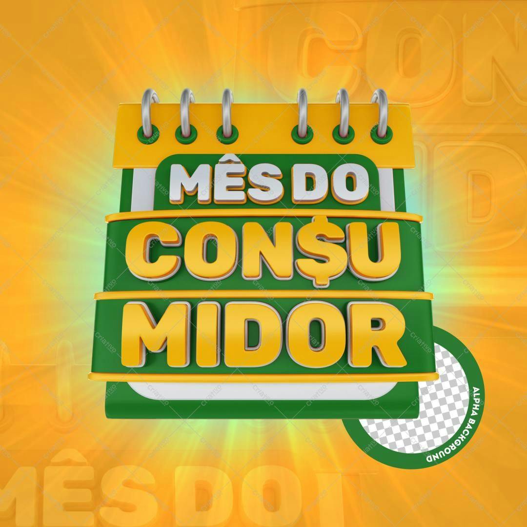 Calendário Mês do Consumidor PSD Editável