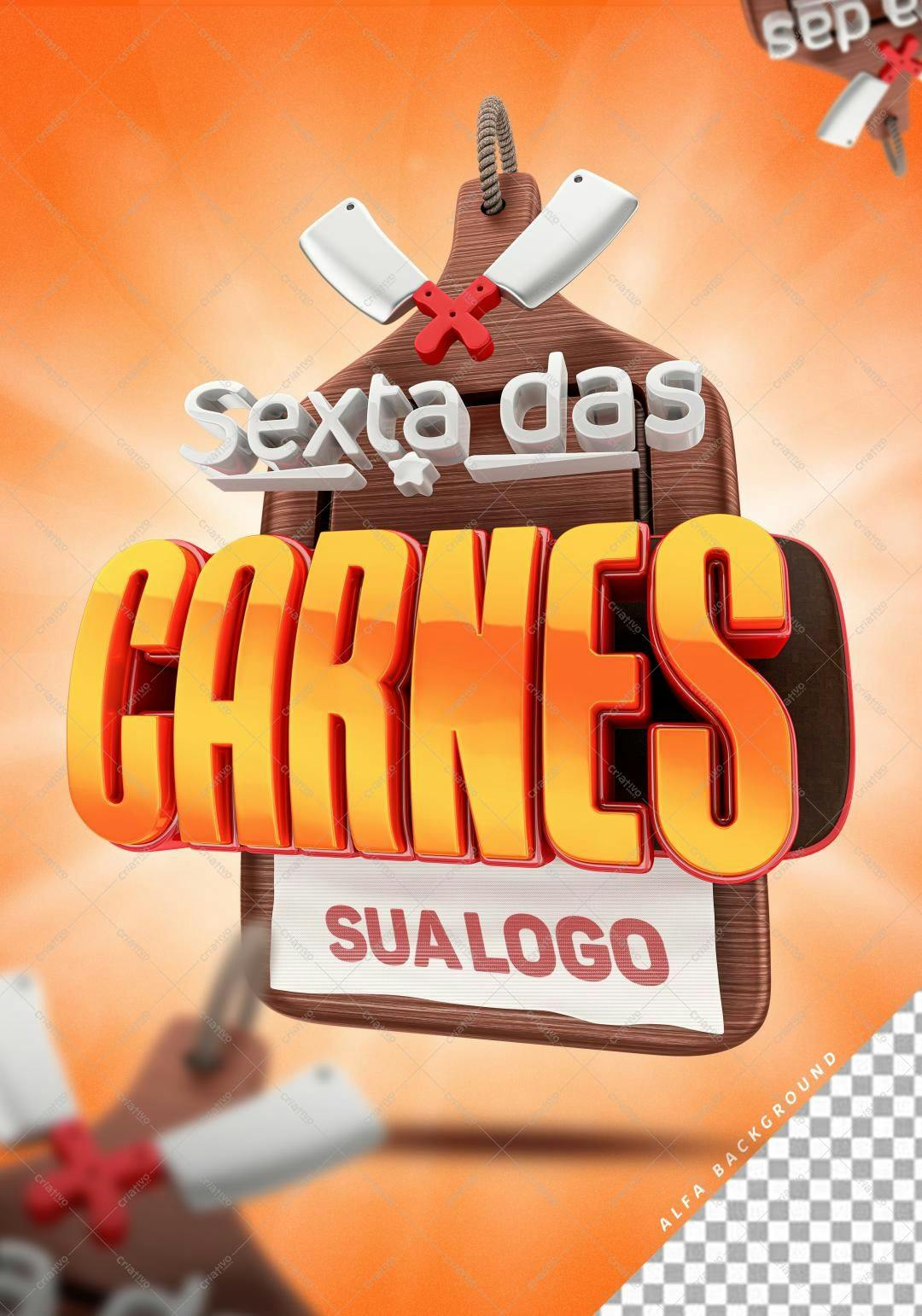 Banner para Sexta das Carnes PSD Editável