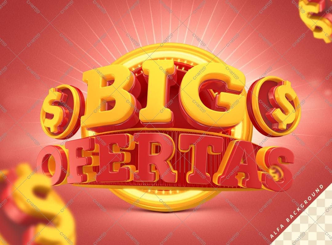 Banner para Promoções Big Ofertas PSD Editável
