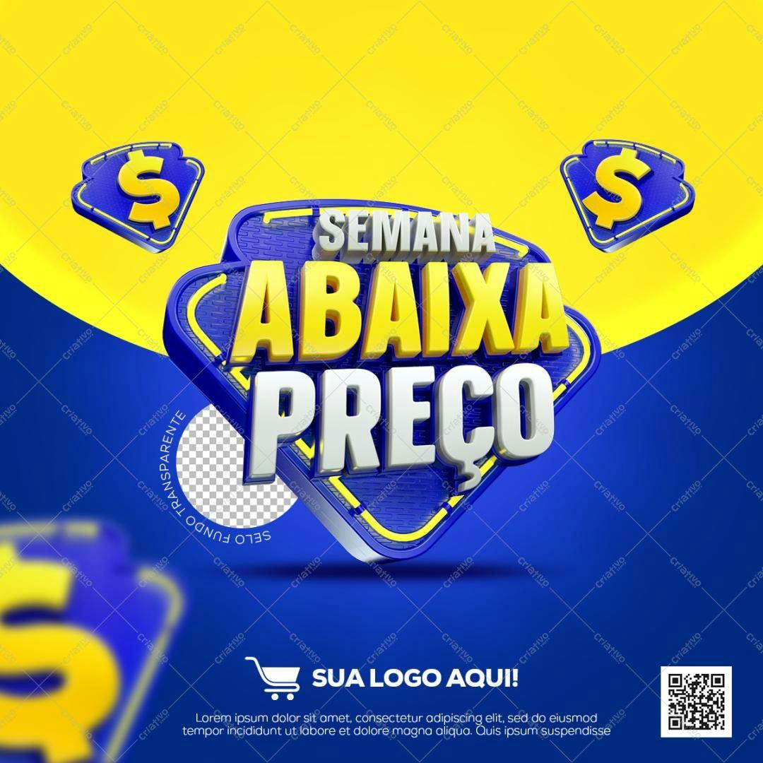 Banner Semana Abaixa Preço PSD Editável