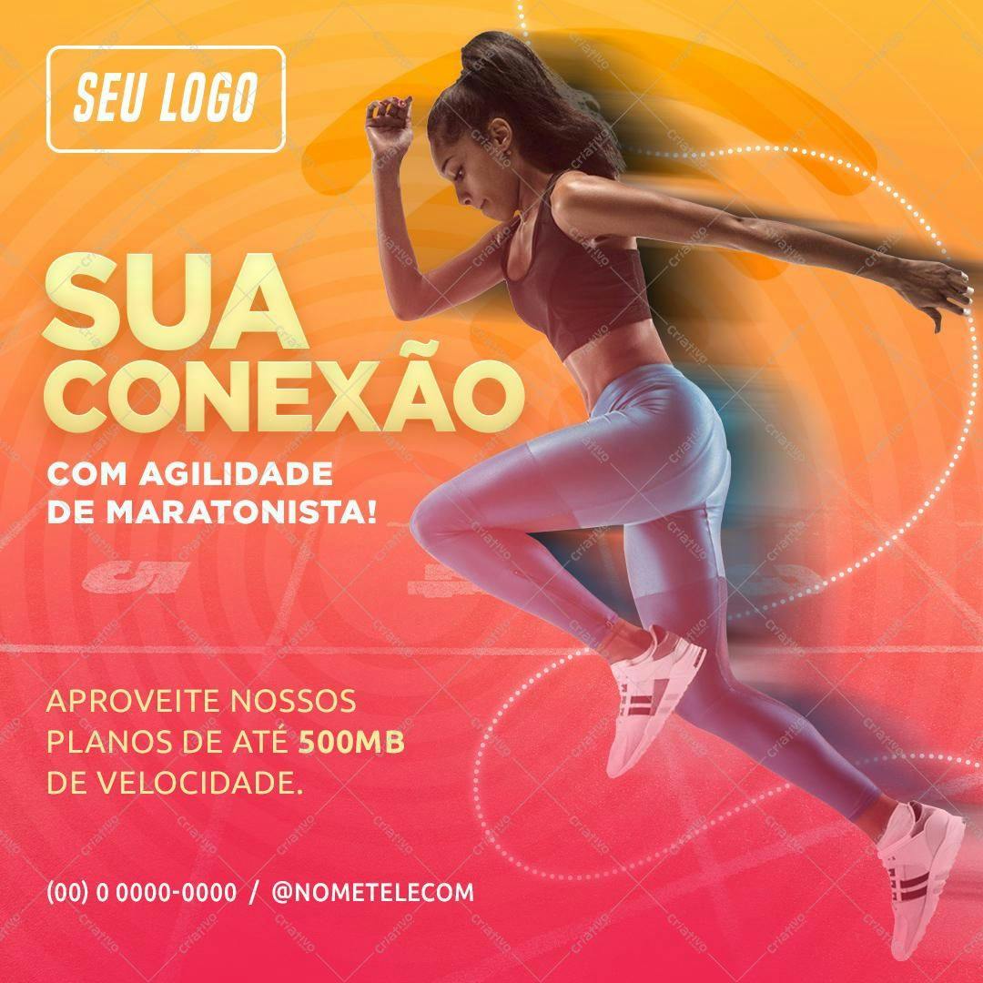 Post para Redes Sociais - Dia da Corrida PSD Editável