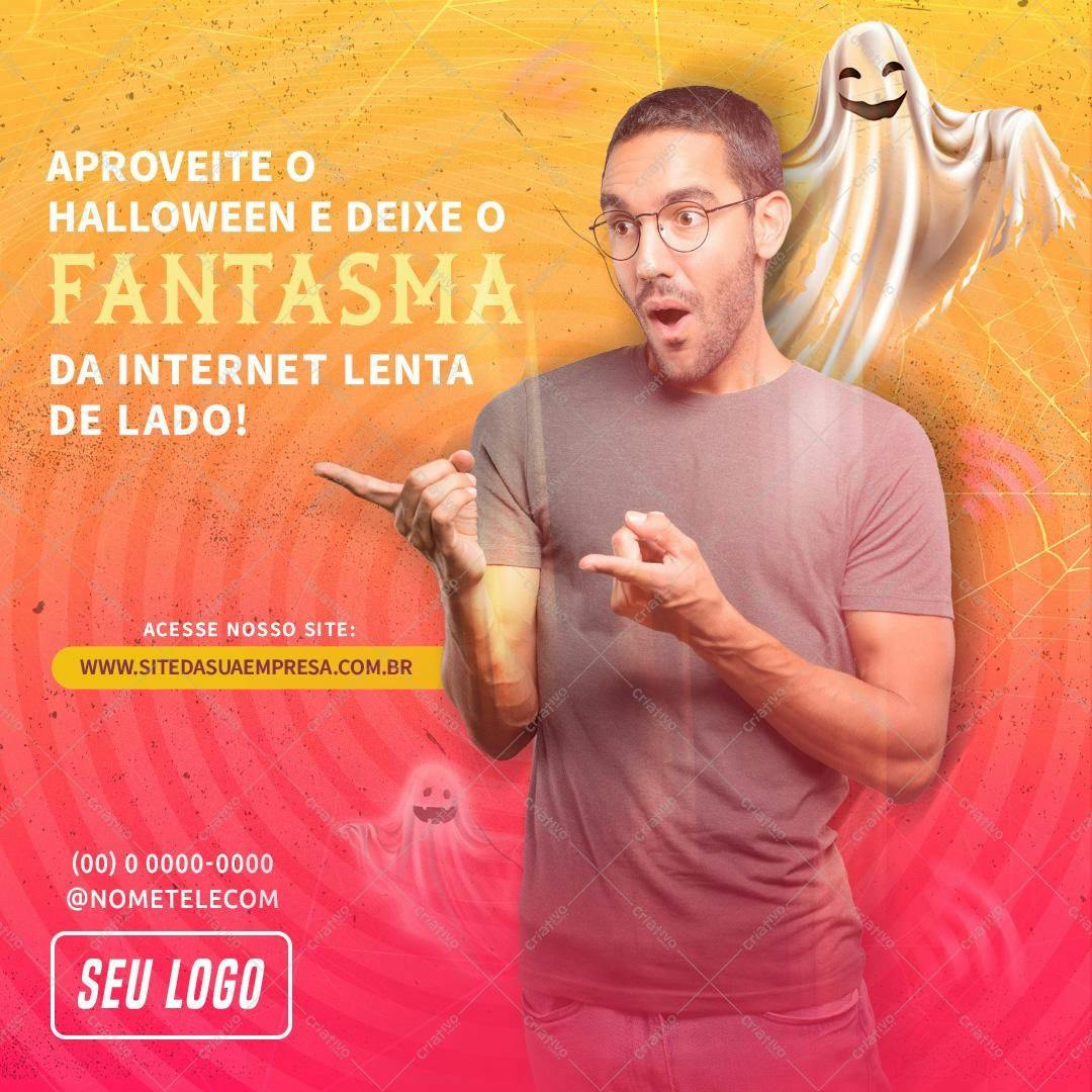 Banner Halloween para Promoção de Internet PSD Editável