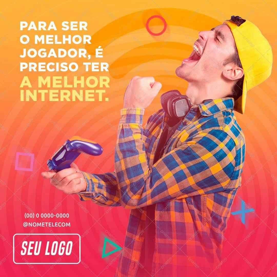Banner para Propaganda de Internet Gamer PSD Editável
