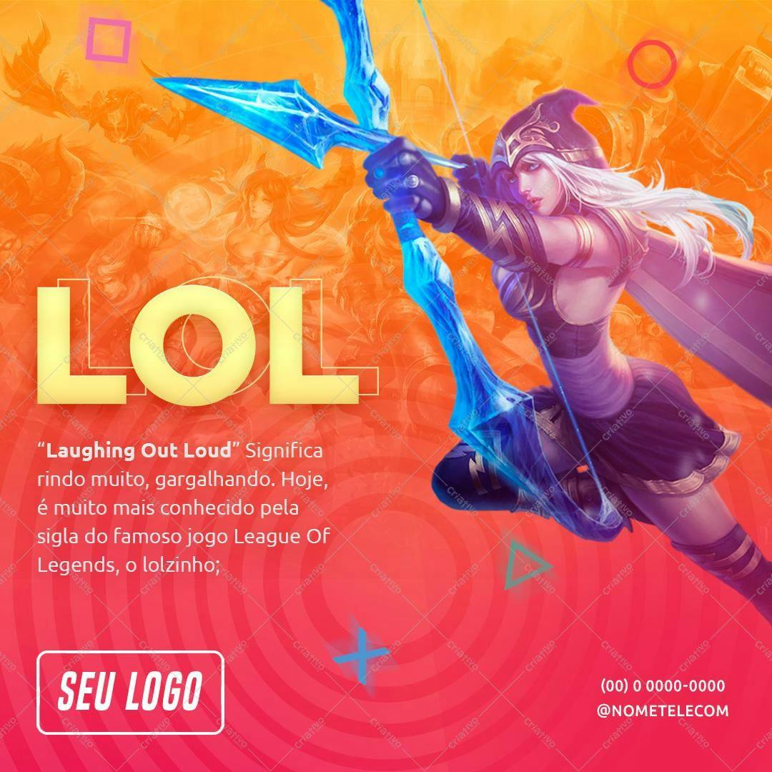 Banner para Streamer League of Legends PSD Editável