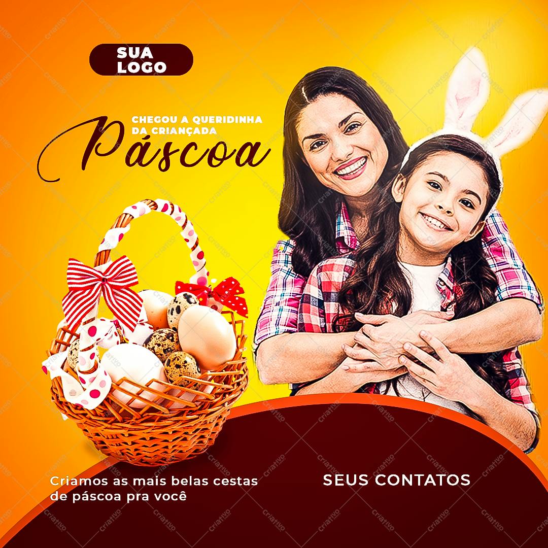 Banner Páscoa para Redes Sociais PSD Editável