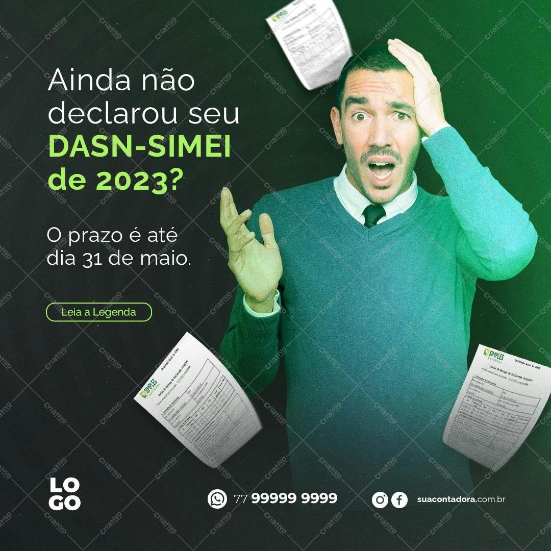 Post para Redes Sociais DASN-SIMEI PSD Editável
