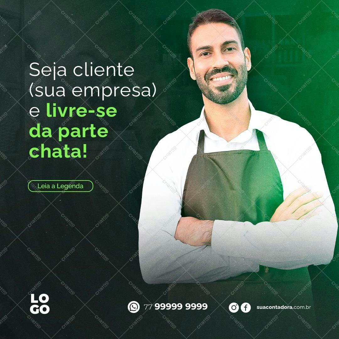 Post para Redes Sociais com Empresário PSD Editável