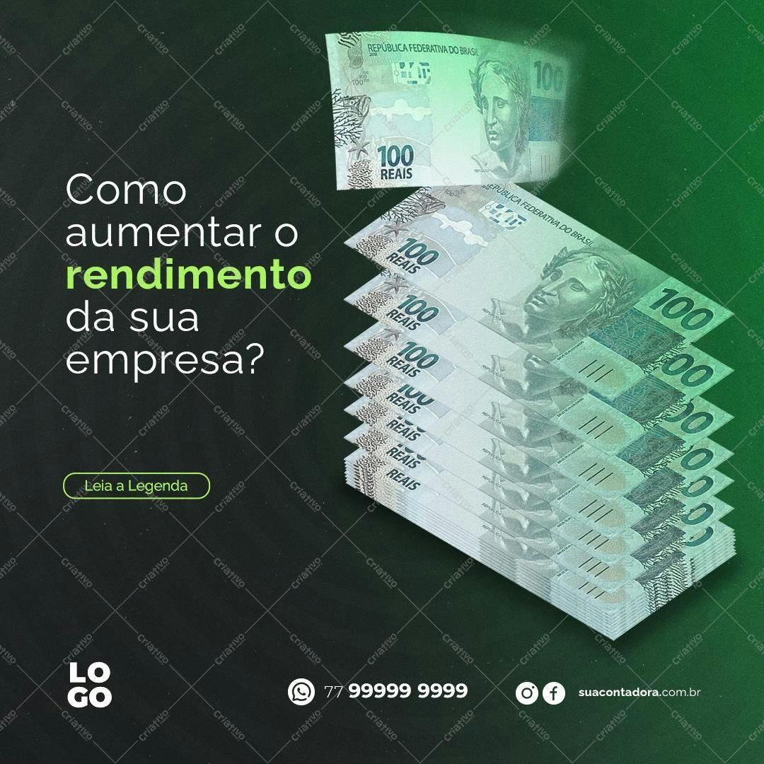 Post para Redes Sociais sobre Finanças PSD Editável