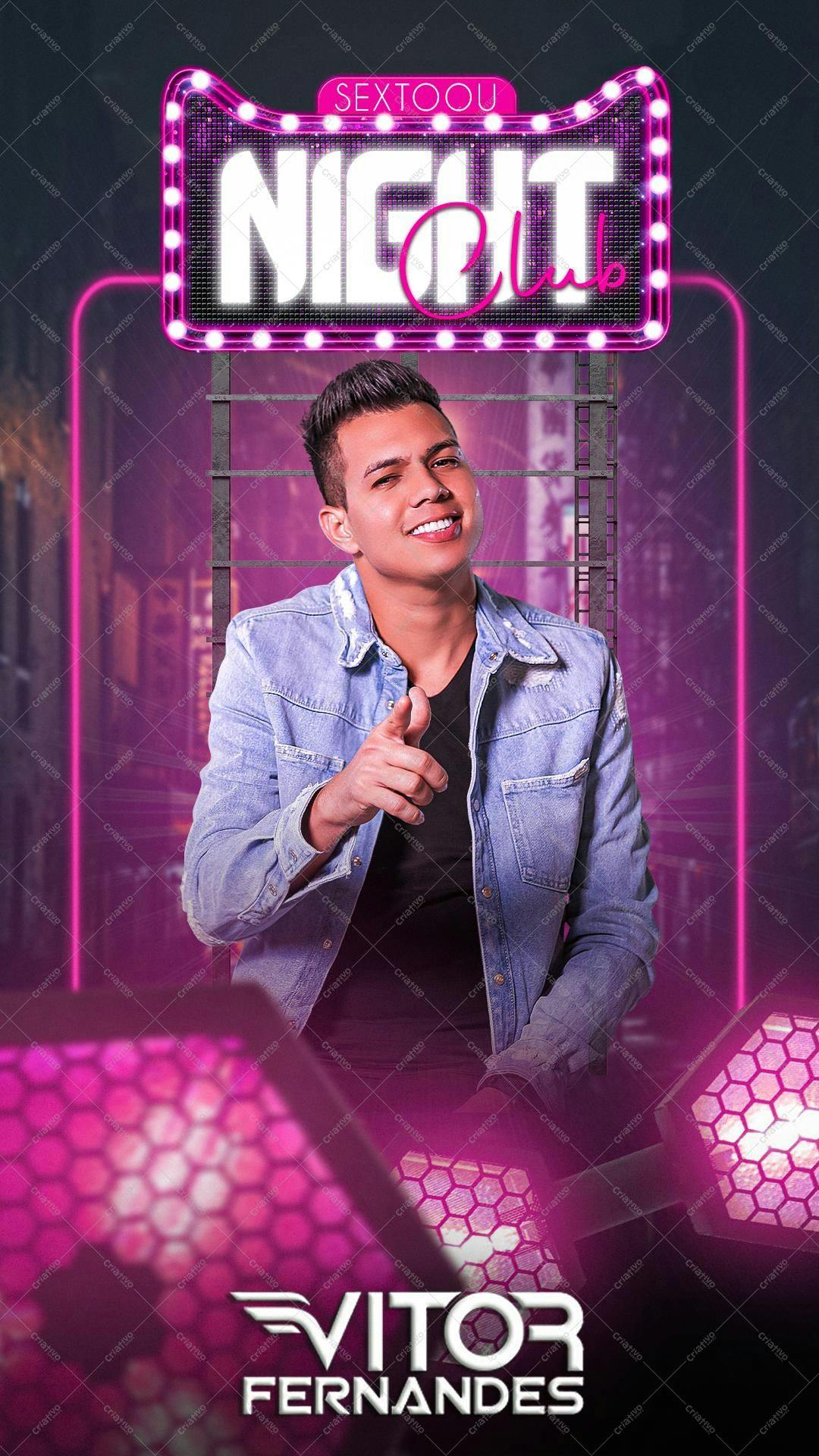 Flyer para Festa de Night Club PSD Editável