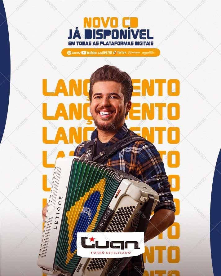 Arte para Divulgação de Lançamento Musical PSD Editável